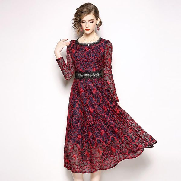 casual dresses autumn women midi blue red lace dress vestidos mujer 2021 robe femme ladies work office party roupas feminina, Black;gray
casual dresses autumn women midi blue red lace dress vestidos mujer 2021 robe femme ladies work office party roupas feminina, Black;gray