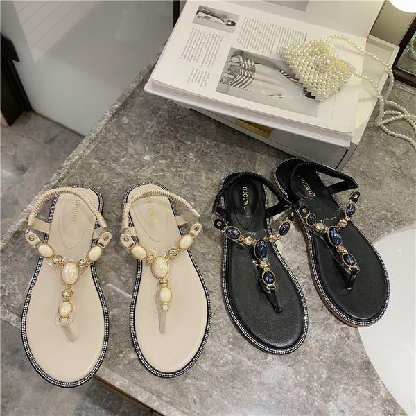 women flat sandals 2021 summer boho ethnic style thong sandal casual lady vacation beach sandales femme crystal flip flops shoes, Black
women flat sandals 2021 summer boho ethnic style thong sandal casual lady vacation beach sandales femme crystal flip flops shoes, Black