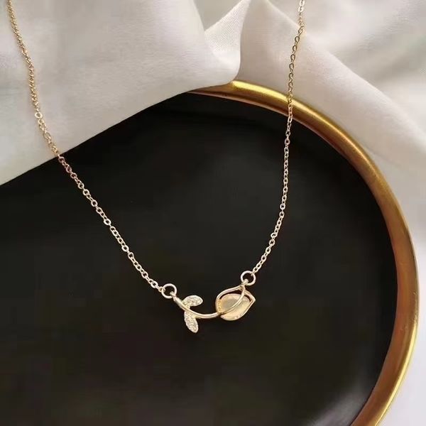 korean ins simple design tulip necklace femininity geometric oval clavicle neck chain, Black
korean ins simple design tulip necklace femininity geometric oval clavicle neck chain, Black