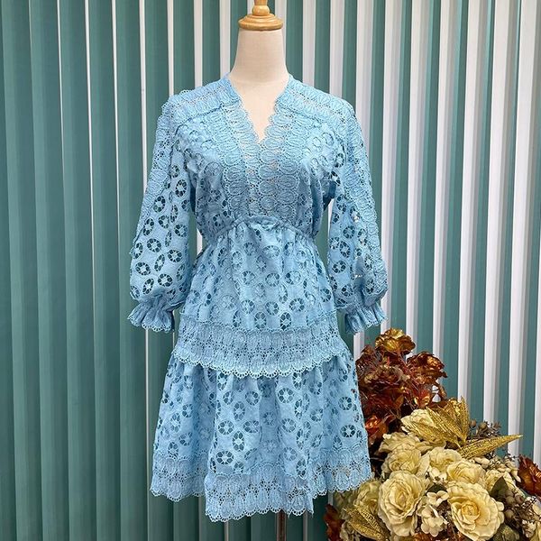 casual dresses 2021 summer national fashion midi dress elegant lightly mature lace hollow crochet v-neck for women vestido feminino, Black;gray
casual dresses 2021 summer national fashion midi dress elegant lightly mature lace hollow crochet v-neck for women vestido feminino, Black;gray