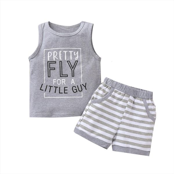 summer kids baby boys fashion 2 piece outfit set sleeveless letter print striped shorts gray clothes, White
summer kids baby boys fashion 2 piece outfit set sleeveless letter print striped shorts gray clothes, White