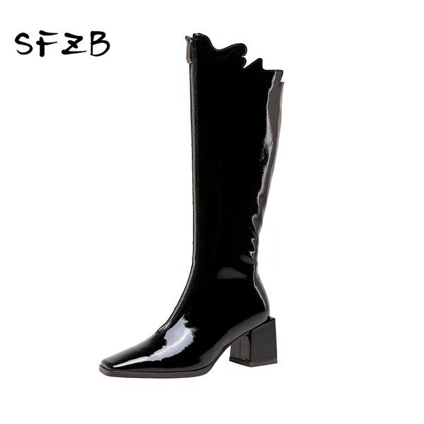 boots sfzb round toe side zipper knee high for women genuine leather heels pumps female winter est wedding shoes woman, Black
boots sfzb round toe side zipper knee high for women genuine leather heels pumps female winter est wedding shoes woman, Black