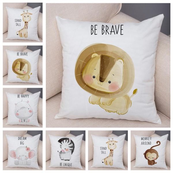 be brave lion elephant pillow case decor cute cartoon animal cushion cover for sofa pillowcase squirrel covers 45x45cm cushion/decorative
be brave lion elephant pillow case decor cute cartoon animal cushion cover for sofa pillowcase squirrel covers 45x45cm cushion/decorative