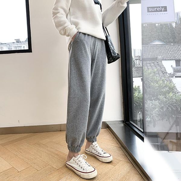 women's pants & capris cgc 2021 autumn winter high waist for women casual harajuku solid loose sports female plus velvet trousers slim, Black;white
women's pants & capris cgc 2021 autumn winter high waist for women casual harajuku solid loose sports female plus velvet trousers slim, Black;white
