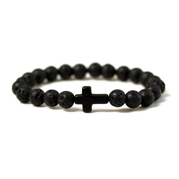 beaded, strands charm natural stone bracelet cross black lava matte beaded bracelets handmade men women prayer fitness chain couple jewelry
beaded, strands charm natural stone bracelet cross black lava matte beaded bracelets handmade men women prayer fitness chain couple jewelry