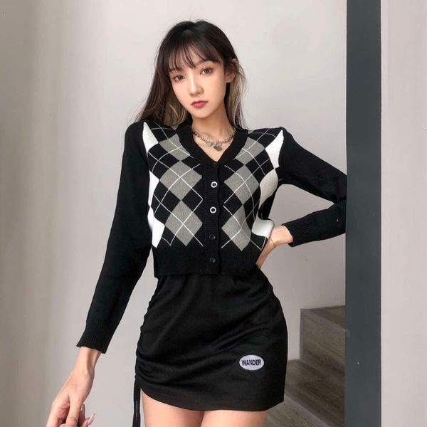 women's sweaters sweater amyway lingge print american academy cardigan early spring long sleeve thin coat yq0i, White;black
women's sweaters sweater amyway lingge print american academy cardigan early spring long sleeve thin coat yq0i, White;black