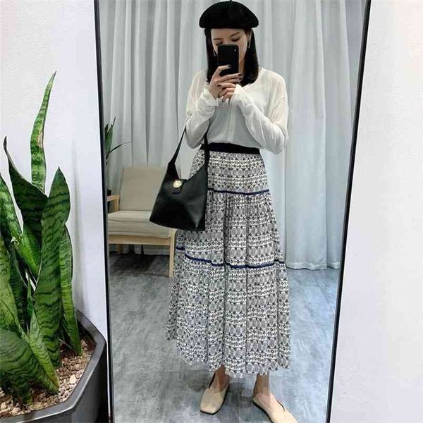 summer ethnic style simple elastic high waist slimming casual all-match women irregular a-line long skirt 210527, Black
summer ethnic style simple elastic high waist slimming casual all-match women irregular a-line long skirt 210527, Black