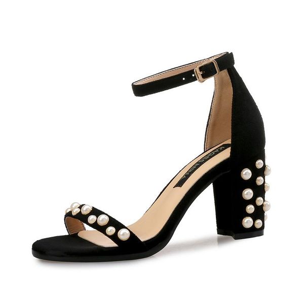 dress shoes string bead women sandals high heels buckle strap gladiator 2021 open toed square heeled 9cm wedding, Black
dress shoes string bead women sandals high heels buckle strap gladiator 2021 open toed square heeled 9cm wedding, Black
