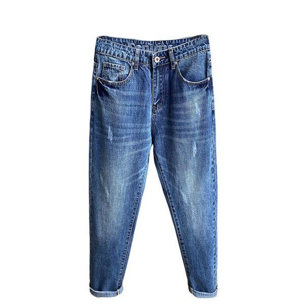 men's jeans vintage skinny men spring summer high-quality comfortable cotton male brand clothing pure color washing denim trousers, Blue
men's jeans vintage skinny men spring summer high-quality comfortable cotton male brand clothing pure color washing denim trousers, Blue
