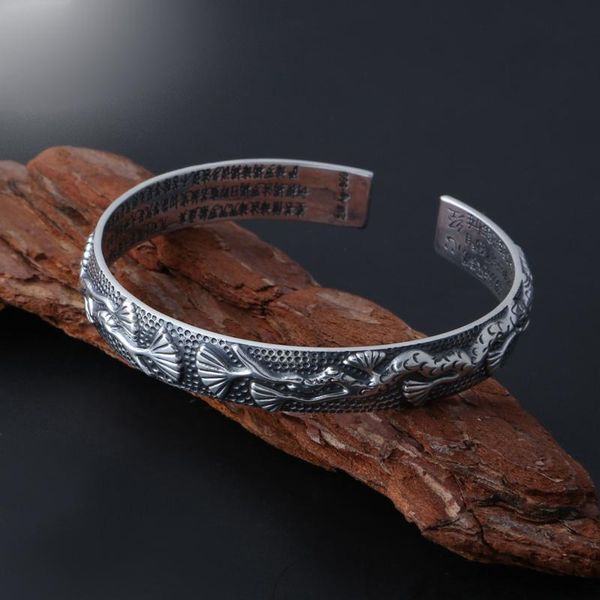 vintage chinese bangles for women 999 pure silver bracelet ladies jewelry stamping process woman and bangle, Black
vintage chinese bangles for women 999 pure silver bracelet ladies jewelry stamping process woman and bangle, Black