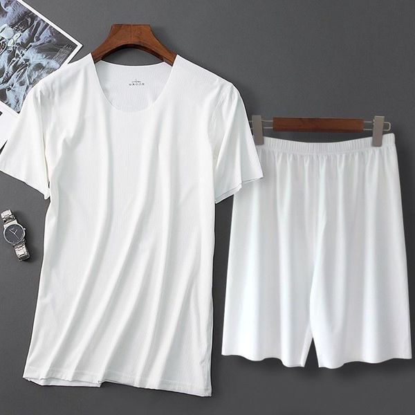 men's sleepwear men ice silk pajamas solid shirt&pant 2pcs sleep set casual male home clothes summer pyjamas nightwear, Black;brown
men's sleepwear men ice silk pajamas solid shirt&pant 2pcs sleep set casual male home clothes summer pyjamas nightwear, Black;brown