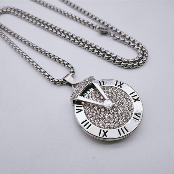 pendant necklaces stainless steel time turntable necklace 2021 fashion trendy silver color chain clock men women punk jewelry
pendant necklaces stainless steel time turntable necklace 2021 fashion trendy silver color chain clock men women punk jewelry