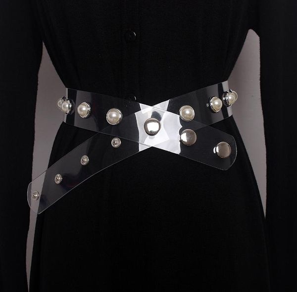belts women's runway fashion transparent pearl beaded pvc cummerbunds female dress corsets waistband decoration wide belt tb1536, Black;brown
belts women's runway fashion transparent pearl beaded pvc cummerbunds female dress corsets waistband decoration wide belt tb1536, Black;brown
