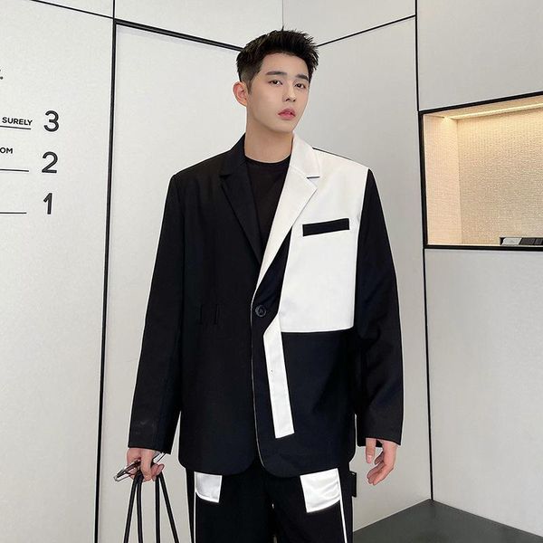 men's suits & blazers light luxury design suit jacket 2021 autumn korean personalized color block patchwork oversized blazer blet for m, White;black
men's suits & blazers light luxury design suit jacket 2021 autumn korean personalized color block patchwork oversized blazer blet for m, White;black