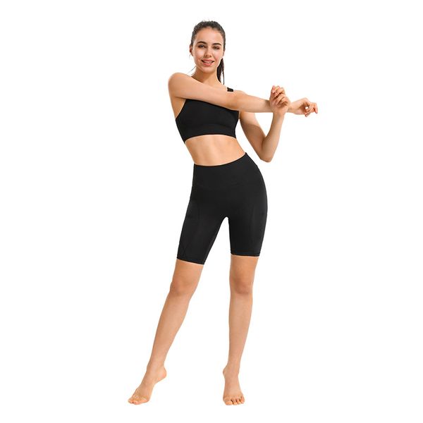 spring and summer new yoga barbie pants womens five-point peach hips stretch high waist abdomen tight legging fitness pants, Black
spring and summer new yoga barbie pants womens five-point peach hips stretch high waist abdomen tight legging fitness pants, Black
