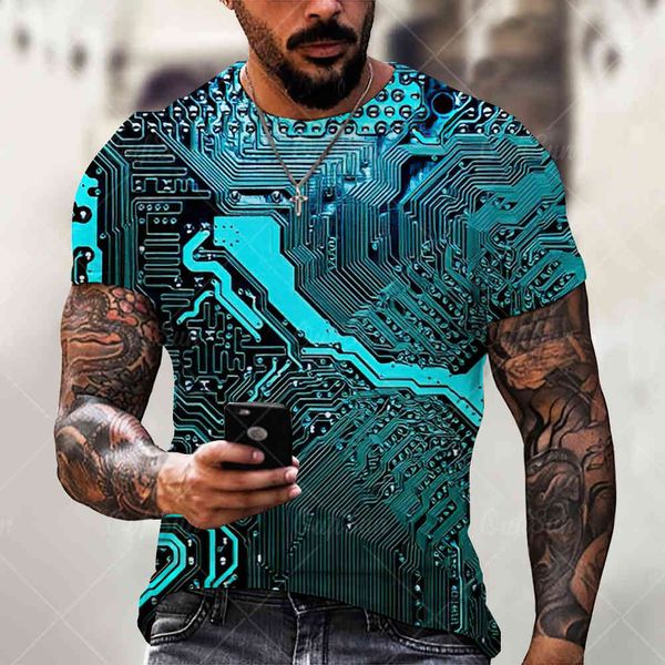 2021 t-shirt popular electronic components fine circuit board printing men's street punk 3d t-shirt y88, White;black
2021 t-shirt popular electronic components fine circuit board printing men's street punk 3d t-shirt y88, White;black