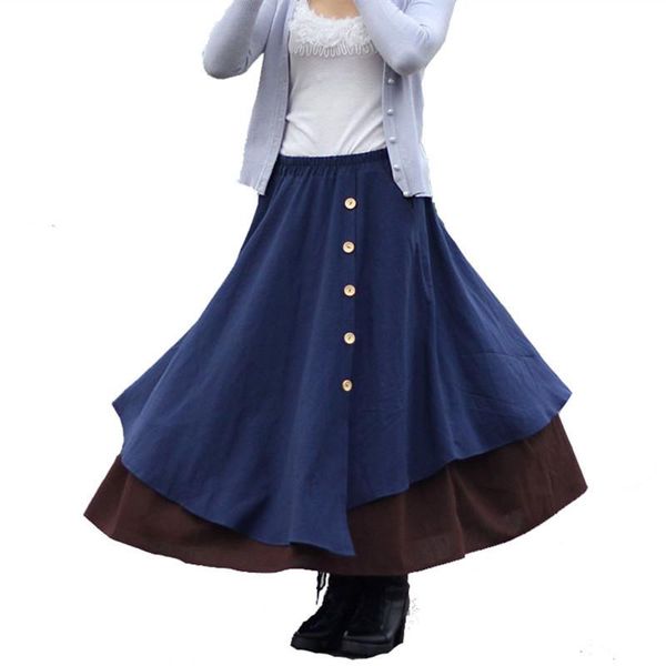skirts saia summer womens cotton linen long falda jupe faldas vintage retro literature irregular hem maxi skirt elastic waist, Black
skirts saia summer womens cotton linen long falda jupe faldas vintage retro literature irregular hem maxi skirt elastic waist, Black