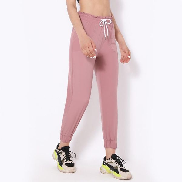 running pants 2021 sport women drawstring high waist fitness casual loose, Black;blue
running pants 2021 sport women drawstring high waist fitness casual loose, Black;blue