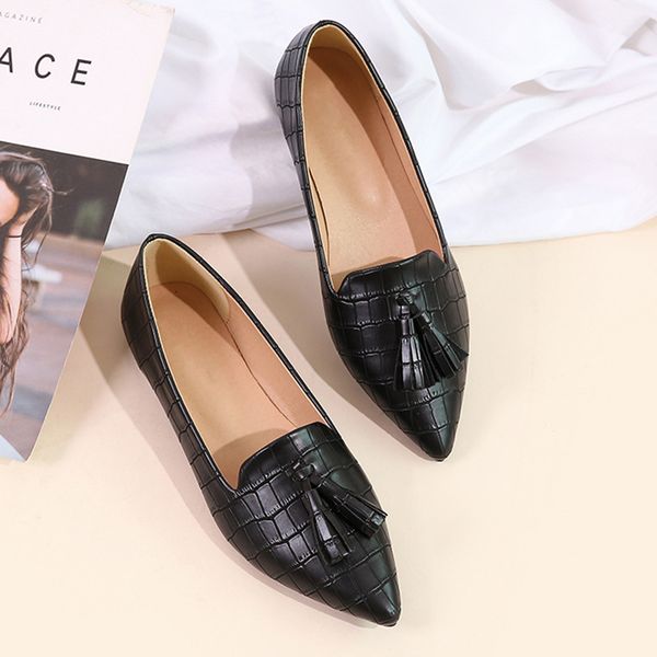 fashion tassel women flats shoes pointed profession office asakuchi shoes comfortable slip-on 2021 new soft bottom women shoes, Black
fashion tassel women flats shoes pointed profession office asakuchi shoes comfortable slip-on 2021 new soft bottom women shoes, Black
