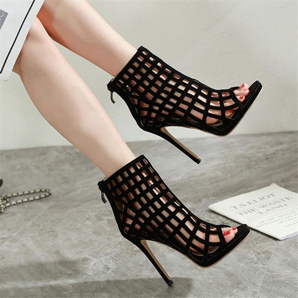 boots women spring autumn fashion ankle hollow out mesh pu thin high heels shoes woman peep toe sandals mujer black
boots women spring autumn fashion ankle hollow out mesh pu thin high heels shoes woman peep toe sandals mujer black