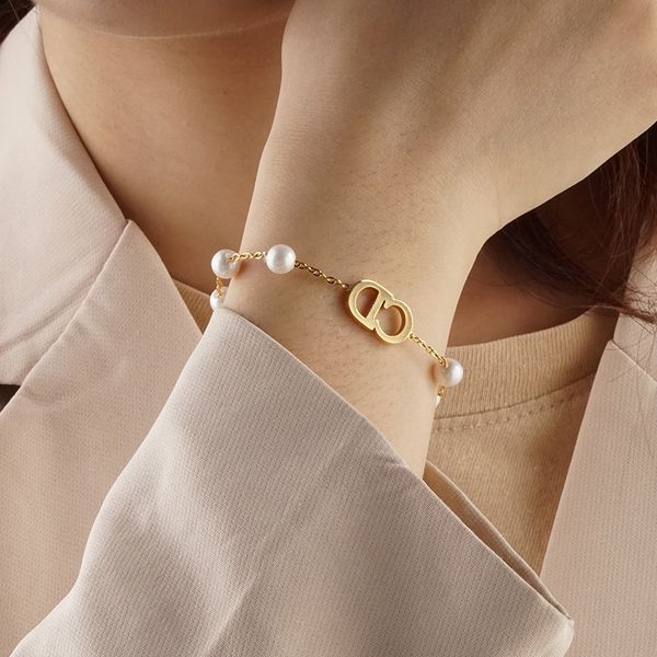 design jewelry japan and south korea's new titanium steel bracelet women's anti fading letter pearl ins niche light luxury high ti, Black
design jewelry japan and south korea's new titanium steel bracelet women's anti fading letter pearl ins niche light luxury high ti, Black