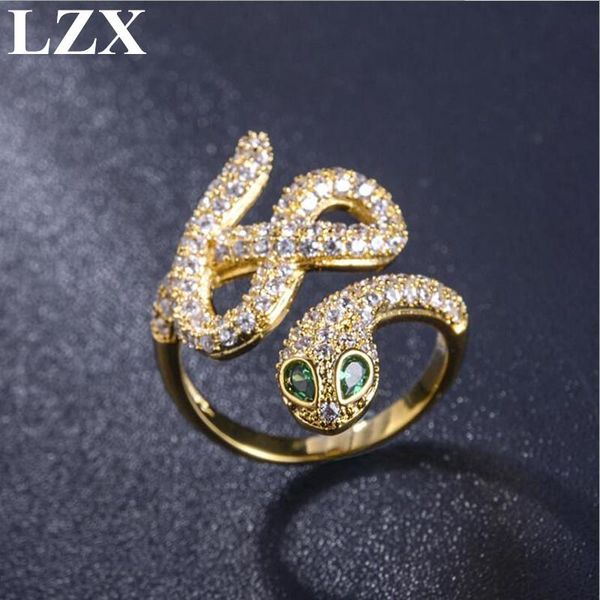 wedding rings lzx trendy engagement ring snake design cubic zirconia for women female fashion party gold color jewelry, Slivery;golden
wedding rings lzx trendy engagement ring snake design cubic zirconia for women female fashion party gold color jewelry, Slivery;golden