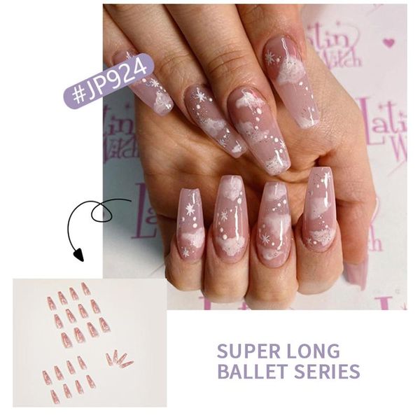 false nails long ballet fake nail full coverage extension transparent glitter pink cloud color art manicure tools patch press on, Red;gold
false nails long ballet fake nail full coverage extension transparent glitter pink cloud color art manicure tools patch press on, Red;gold