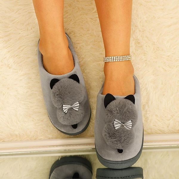 women's winter slippers cute cartoon cat women warm plush woman slip on flat female soft shoes ladies comfortale house shoe, Black
women's winter slippers cute cartoon cat women warm plush woman slip on flat female soft shoes ladies comfortale house shoe, Black