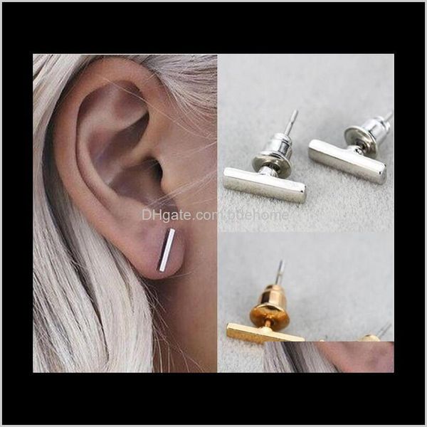 drop delivery 2021 gold sier plated black punk simple t bar for women ear stud line fine jewelry minimalist earrings 3 colors, Golden;silver
drop delivery 2021 gold sier plated black punk simple t bar for women ear stud line fine jewelry minimalist earrings 3 colors, Golden;silver