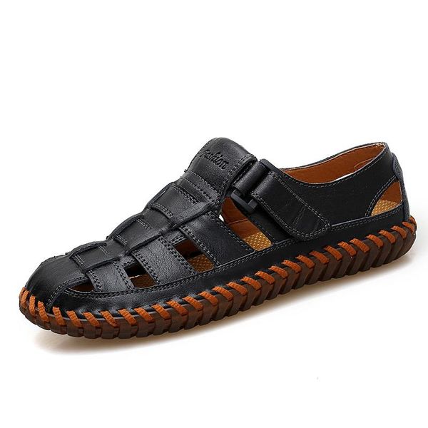 sandals classic summer soft leather men shoes comfortable casual beach fashion footwear big size 38-47, Black
sandals classic summer soft leather men shoes comfortable casual beach fashion footwear big size 38-47, Black