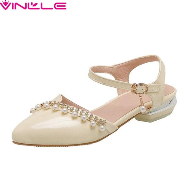 dress shoes vinlle 2021 string bead pointed toe square low heel ladies pu leather buckle hollow fashion women pumps big size 34-43, Black
dress shoes vinlle 2021 string bead pointed toe square low heel ladies pu leather buckle hollow fashion women pumps big size 34-43, Black