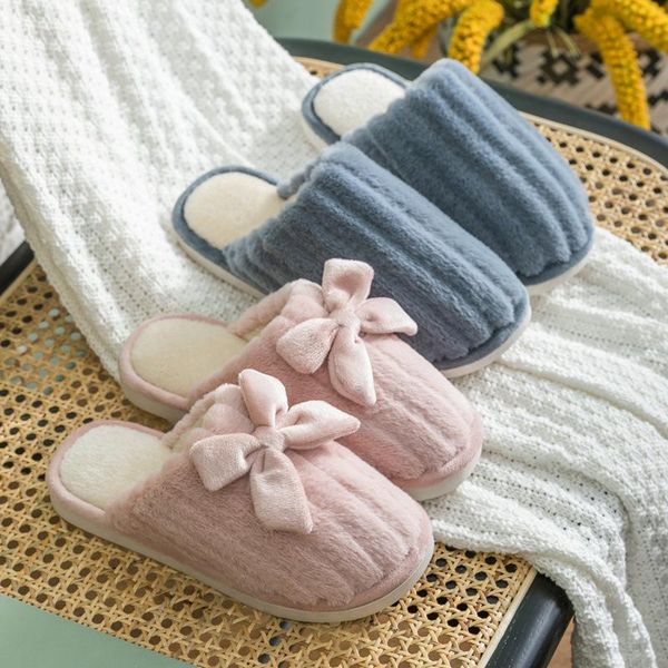 slippers cotton women's cute bow couple's home indoor thick bottom non-slip warm slipper for men, Black
slippers cotton women's cute bow couple's home indoor thick bottom non-slip warm slipper for men, Black