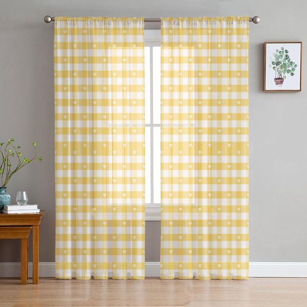 curtain & drapes checkered yellow heart tulle curtains for living room bedroom modern kitchen sheer voile
curtain & drapes checkered yellow heart tulle curtains for living room bedroom modern kitchen sheer voile
