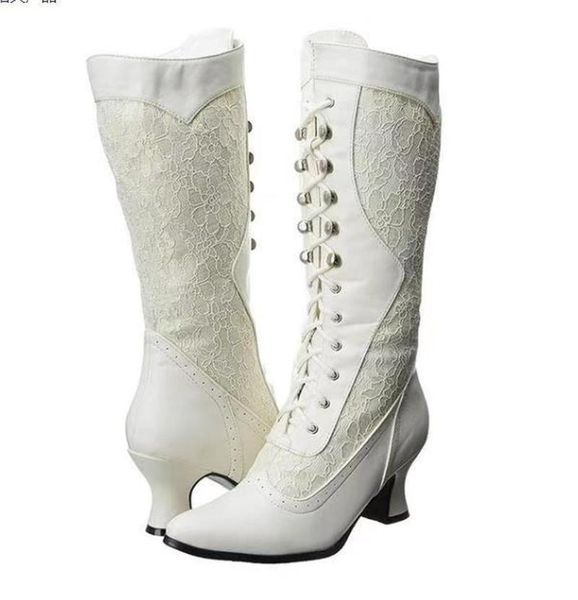 boots us4-14 women victorian pointed toe mid-calf lace hollow out punk up strange high heel shoes plus size, Black
boots us4-14 women victorian pointed toe mid-calf lace hollow out punk up strange high heel shoes plus size, Black