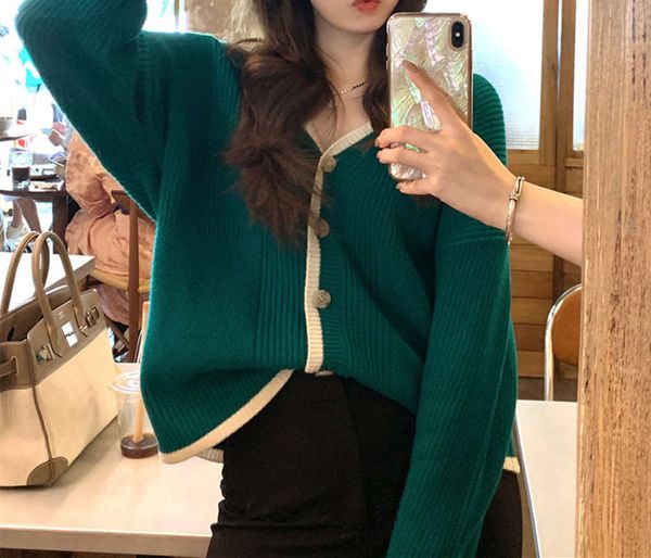 style drunk all wool knitted white loose short autumn winter sweater coat cardigan women, White;black
style drunk all wool knitted white loose short autumn winter sweater coat cardigan women, White;black
