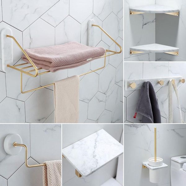 bathroom hardware accessories set brass & marble clothes hanger towel bar tissue rack toilet brush holder corner shelf robe hook bath access
bathroom hardware accessories set brass & marble clothes hanger towel bar tissue rack toilet brush holder corner shelf robe hook bath access
