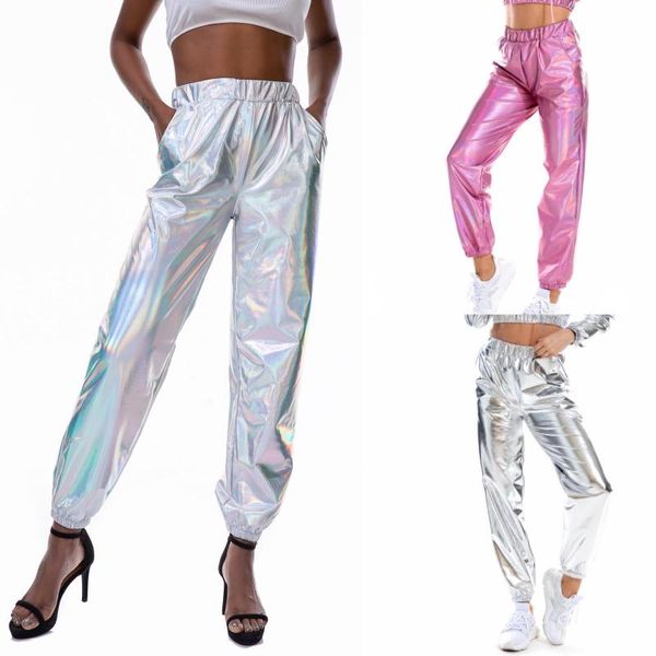 women's leggings oversize pants trousers fashion holographic streetwear club cool shiny causal y2k harajuku straight, Black
women's leggings oversize pants trousers fashion holographic streetwear club cool shiny causal y2k harajuku straight, Black