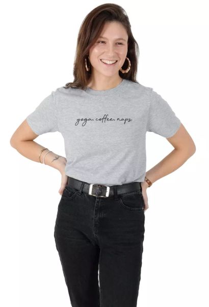 yoga coffee naps t-shirt tee funny slogan fitness pilates christmas gift, White;black
yoga coffee naps t-shirt tee funny slogan fitness pilates christmas gift, White;black