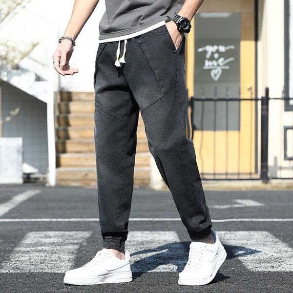 men's pants 2021 spring jeans fashion brand loose large street style trend leisure sports work wear, Black
men's pants 2021 spring jeans fashion brand loose large street style trend leisure sports work wear, Black
