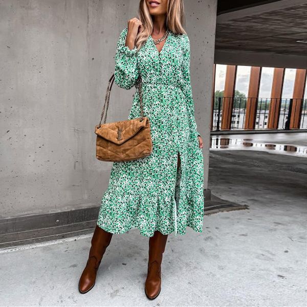 casual dresses green floral print split long dress women boho v-neck puff sleeve maxi autumn winter 2021 officewear female vestidos, Black;gray
casual dresses green floral print split long dress women boho v-neck puff sleeve maxi autumn winter 2021 officewear female vestidos, Black;gray