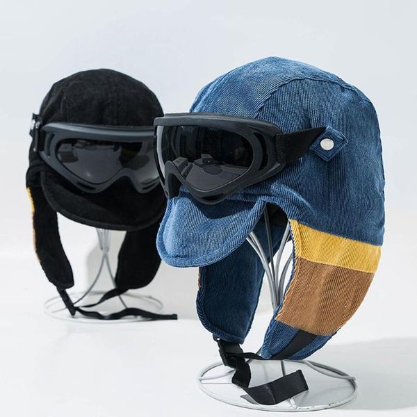 outdoor hats corduroy winter skiing caps mountaineering cap with ear flap warmer goggle beanie hiking skating climbing equipment, Black;white
outdoor hats corduroy winter skiing caps mountaineering cap with ear flap warmer goggle beanie hiking skating climbing equipment, Black;white