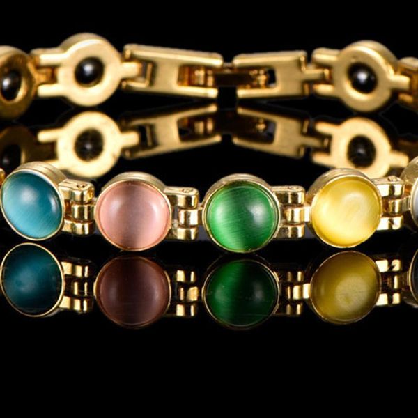 link, chain women's bracelet with colorful crystal stone decor alloy wrist lucky jewelry gift for girls ladies xin-, Black
link, chain women's bracelet with colorful crystal stone decor alloy wrist lucky jewelry gift for girls ladies xin-, Black