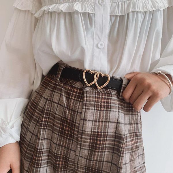 belts leather belt for women metal double heart buckle waist designer brand female jeans trouser dress decoration waistband, Black;brown
belts leather belt for women metal double heart buckle waist designer brand female jeans trouser dress decoration waistband, Black;brown