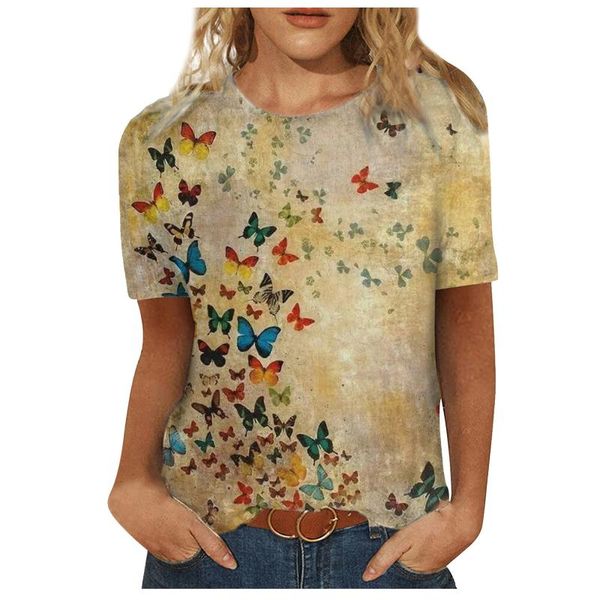 women's t-shirt summer round neck casual t shirts loose butterfly printing shirt plus size 2021 fashion short sleeve tee d4, White
women's t-shirt summer round neck casual t shirts loose butterfly printing shirt plus size 2021 fashion short sleeve tee d4, White