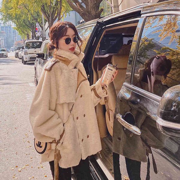 fur all-in-one women's 2021 winter new loose thickened coat furry lamb hair motorcycle suit, Black;brown
fur all-in-one women's 2021 winter new loose thickened coat furry lamb hair motorcycle suit, Black;brown