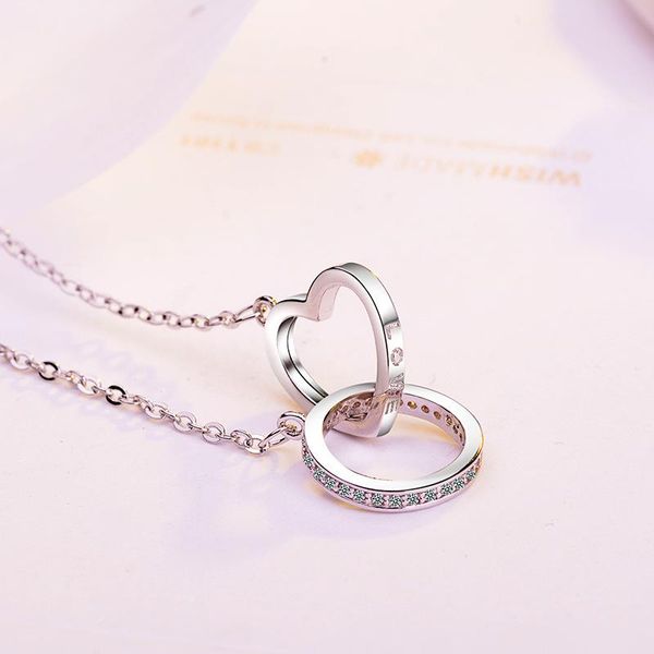 pendant necklaces elegant double circle design micro cubic zicon pendants for wedding jewelry women chokers necklace accessory, Silver
pendant necklaces elegant double circle design micro cubic zicon pendants for wedding jewelry women chokers necklace accessory, Silver
