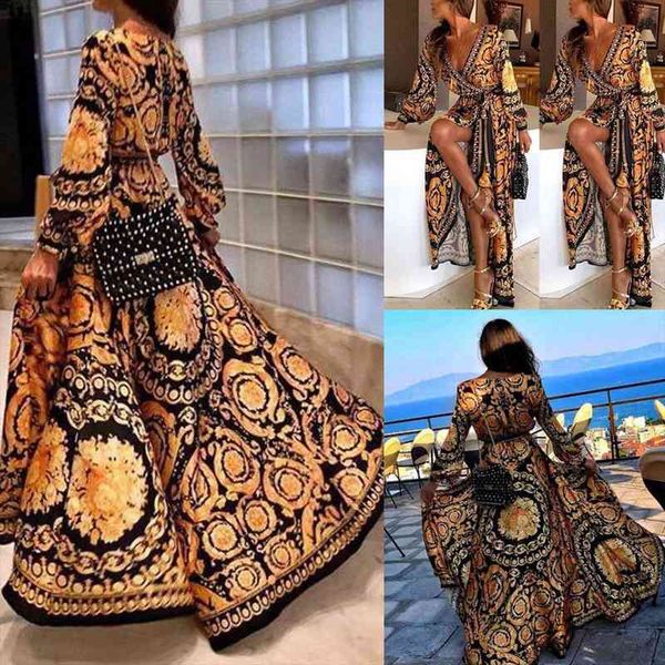 floral print long sleeve women dresses boho evening party loose maxi ladies retro, Black;gray
floral print long sleeve women dresses boho evening party loose maxi ladies retro, Black;gray