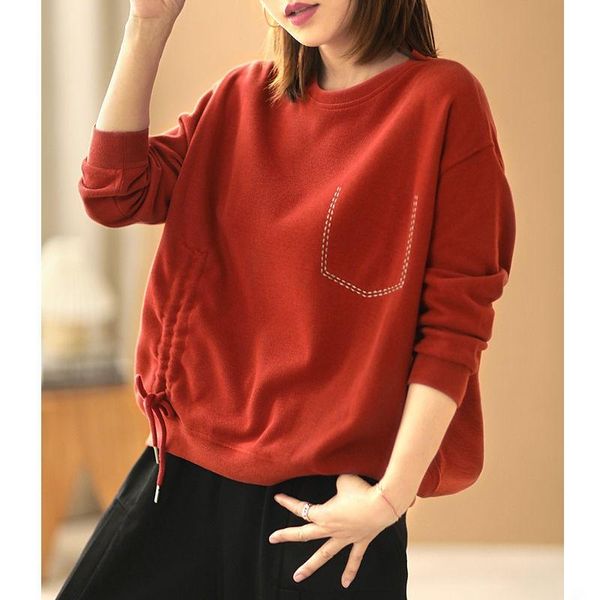 women's hoodies & sweatshirts 2021 arrival spring/autumn women loose casual long sleeve o-neck pullover drawstring design cotton embroi, Black
women's hoodies & sweatshirts 2021 arrival spring/autumn women loose casual long sleeve o-neck pullover drawstring design cotton embroi, Black