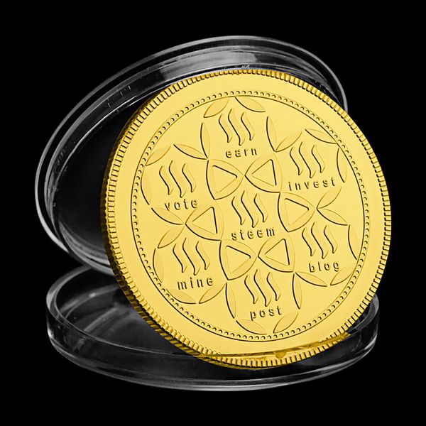 10pcs non magnetic steem cryptocurrency physical silver gold plated coin collection art souvenir gift commemorative coin
10pcs non magnetic steem cryptocurrency physical silver gold plated coin collection art souvenir gift commemorative coin