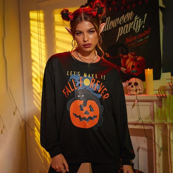 women's hoodies & sweatshirts halloween fashion women hoodie autumn 2021 solid color casual printing round neck long sleeve trend pullo, Black
women's hoodies & sweatshirts halloween fashion women hoodie autumn 2021 solid color casual printing round neck long sleeve trend pullo, Black